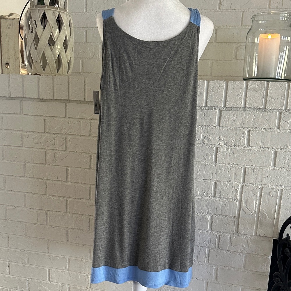 George Gray and Blue Women's Sleep Dress - Picture 4 of 12